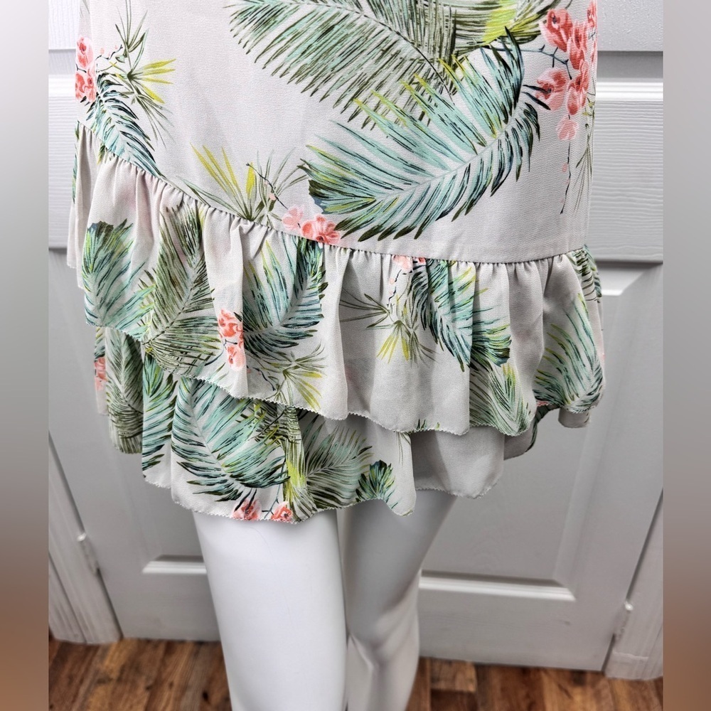 Lost + Wander Tropical Floral Tiered Ruffle Mini Skirt NWT Resort Boho XS, M NWT - Picture 7 of 14